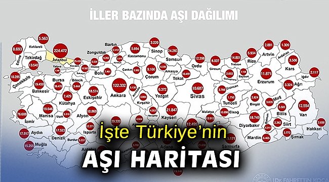 1,2 milyon aşı Türkiye'nin tamamına ulaştı