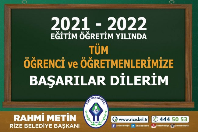 BAŞKAN METİN'DEN 2021-2022 EĞİTİM YILI MESAJI