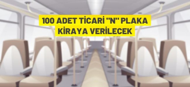 Afyonkarahisar Belediye Başkanlığı, 100 adet Ticari (N) Plakayı kiraya verecek