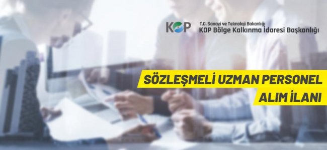 Konya Ovası Projesi Bölge Kalkınma İdaresi Başkanlığı Sözleşmeli Uzman alacak