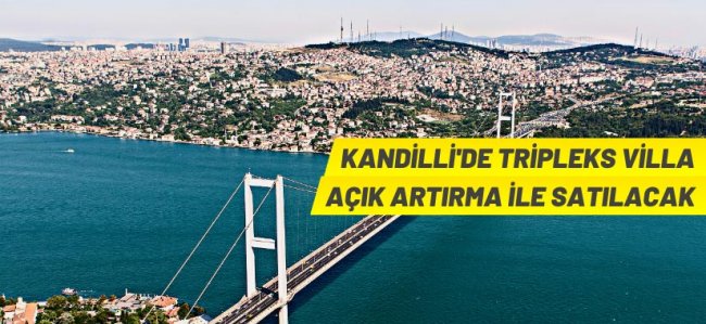 Üsküdar'da tripleks villa ihale ile satılacak