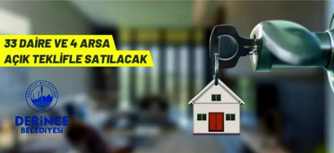 Derince Belediyesi'nden daire ve arsa satışı