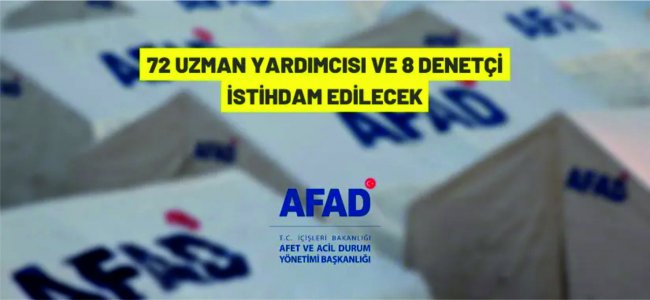 AFAD'dan personel alım ilanı