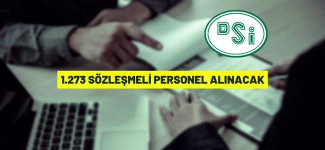 DSİ 1273 Sözleşmeli Personel alacak